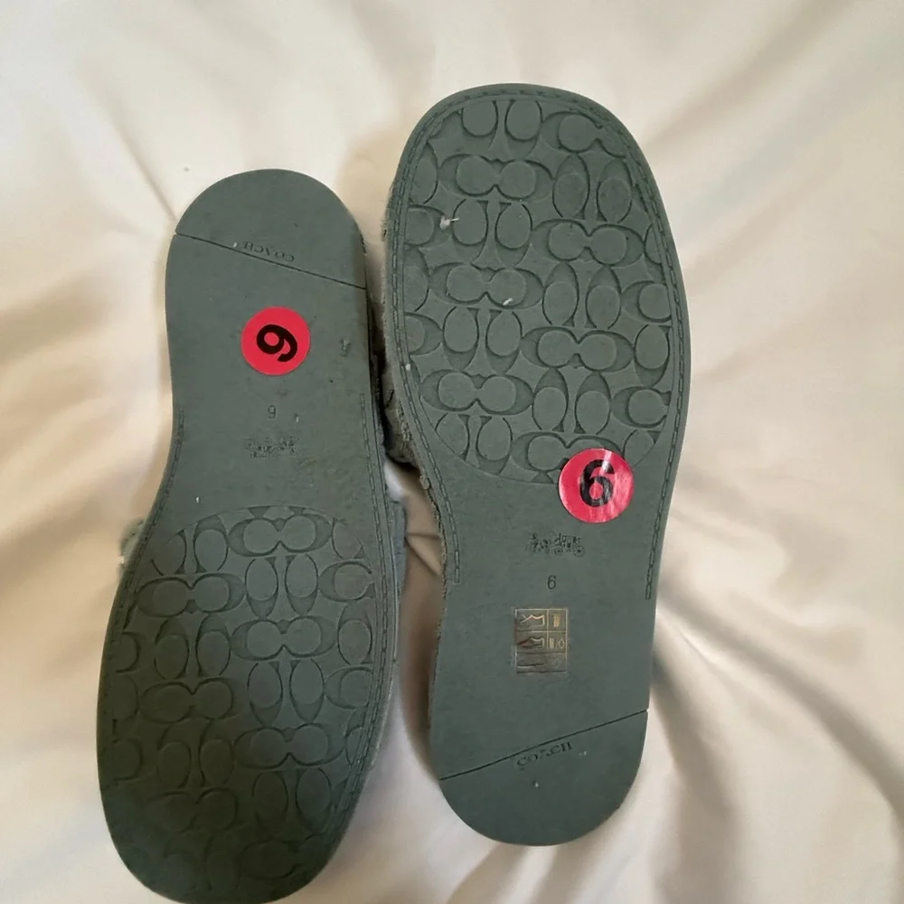 Coach Textured Slippers in Soft Gray - Picture 5 of 6